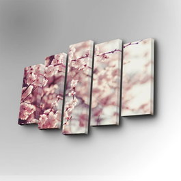 Wallity 5PUC-062 Cuadro decorativo en lienzo de 5 piezas Multicolor
